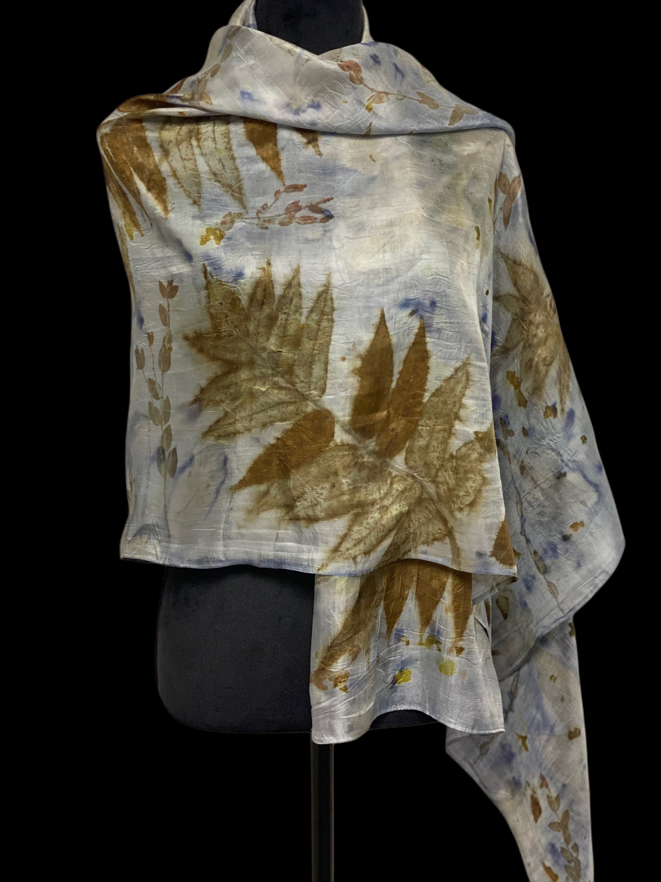 River Walk- Silk Eco Printed Shawl 64