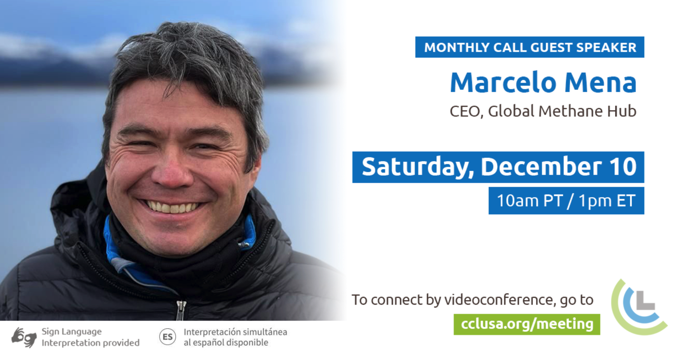 December 2022 Monthly Meeting w/ Marcelo Mena, CEO of Global Methane Hub 10087
