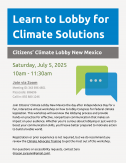 Learn to Lobby for Climate Solutions (Saturday, July 5, 2025, 10am-11:30am) 18907