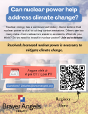 Braver Angels Debate on Nuclear Power- Tuesday August 26- 5 pm PT/6 pm MT/7 pm CT/8 pm ET 19246