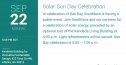 Celebrate Solar Sun Day Monday, Sep. 22, 2025 [Another great opportunity!] 19367