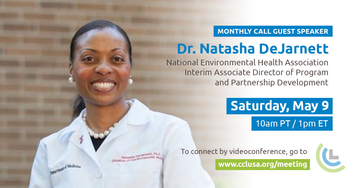 May Monthly Meeting w/ Dr. Natasha DeJarnett, National Environmental Health Association 3350