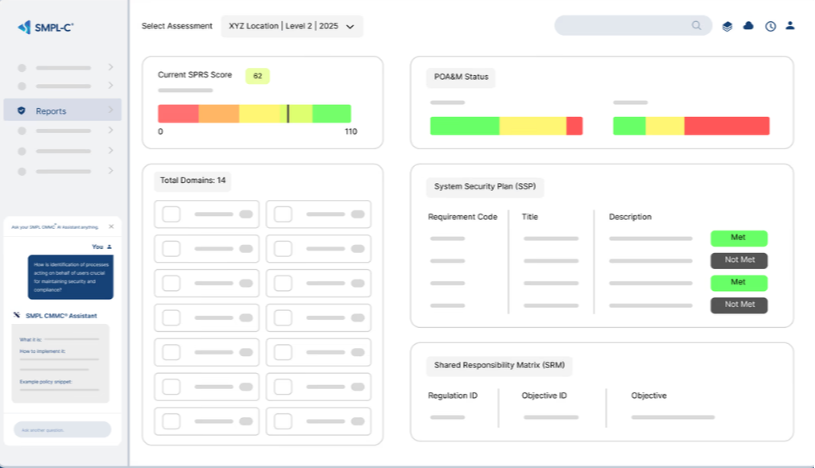 SMPL CMMC®  Level 2: Gap & Document Analyzer 60