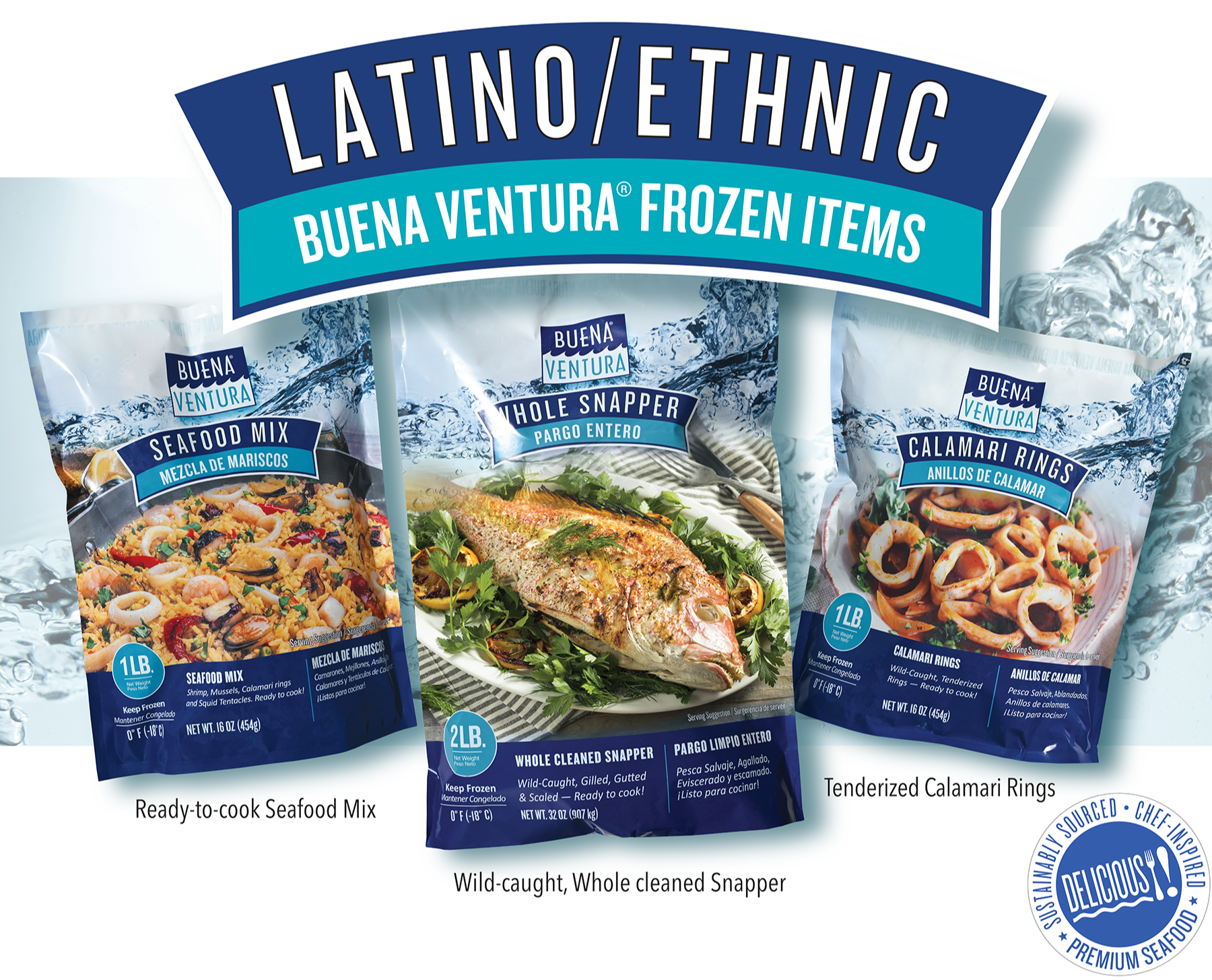 Buena Ventura Frozen Seafood items 100