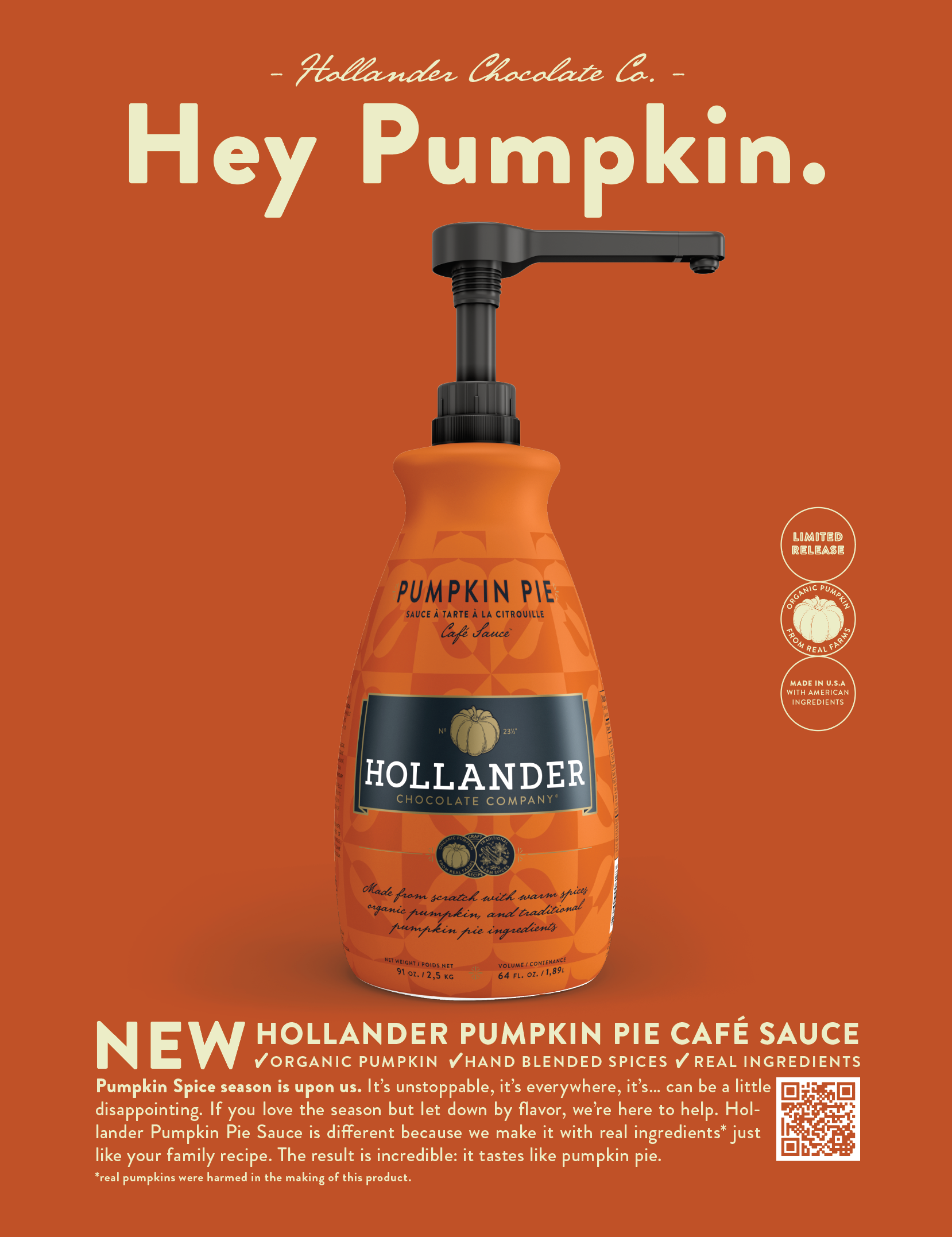 Hollander Pumpkin Pie Sauce 145