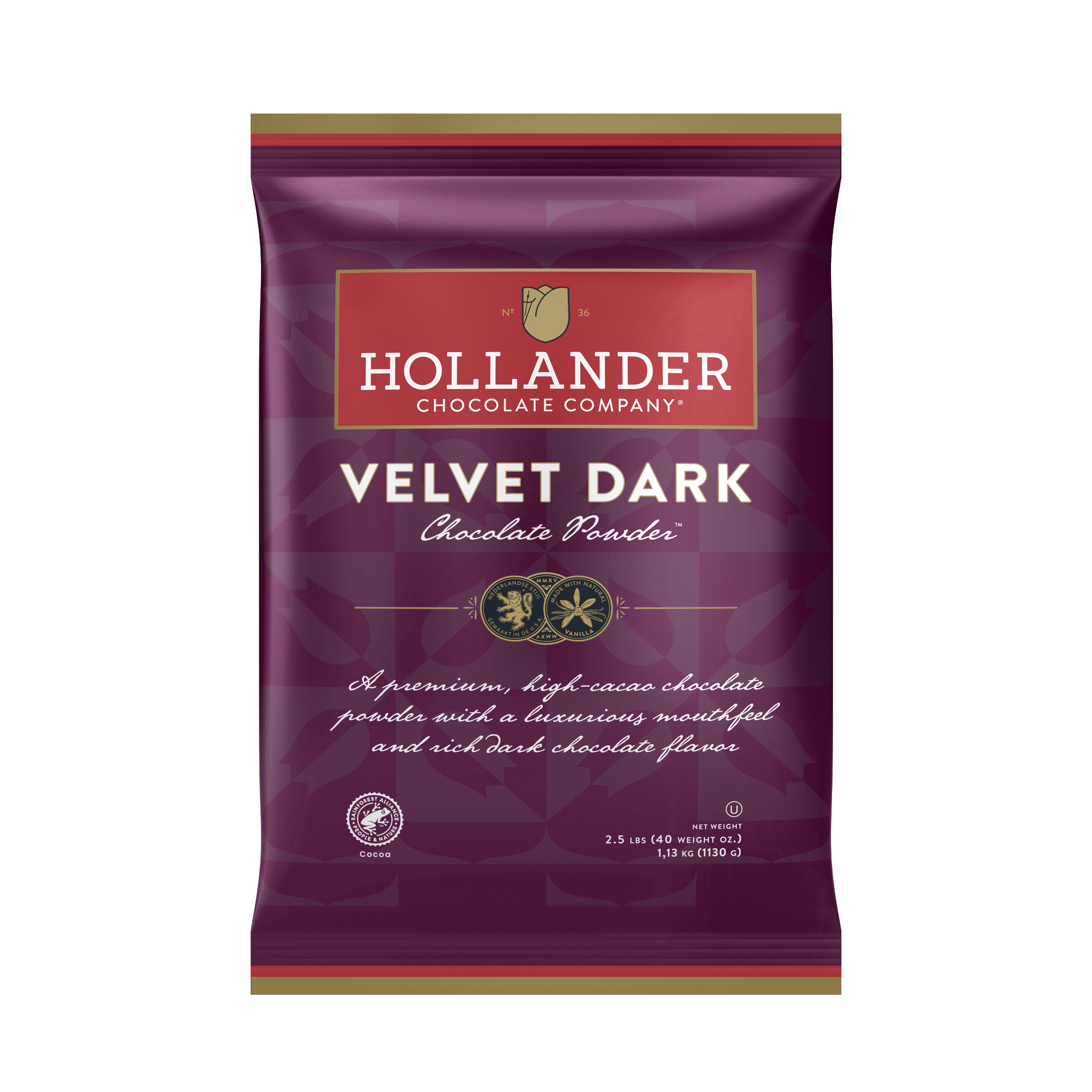 New! Hollander Velvet Dark Chocolate Powder 147
