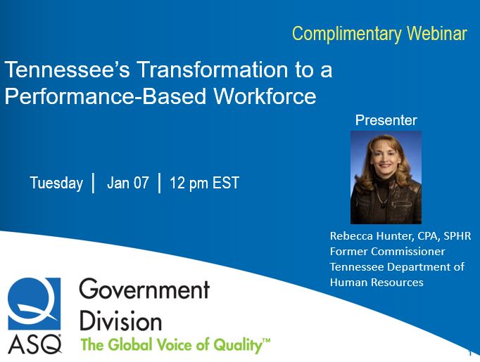 TENNESSEE'S TRANSFORMATION TO A PERFORMANCE-BASED WORKFORCE 1466