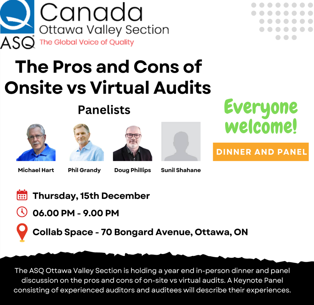ASQ Ottawa Year-End dinner in-person dinner and panel 4718