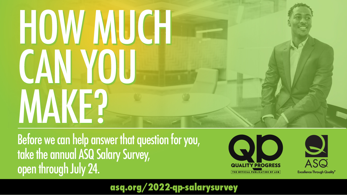 Take the ASQ Salary Survey 3212