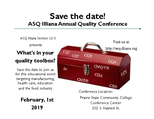 ASQ Illiana Section 1213 Conference 219