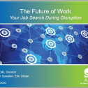 Webinar Title: The Future of Work &amp; Your Job Search During Disruption&lt;br /&gt;
Presenter: Erin Urban&lt;br /&gt;
ASQ HD&amp;L Webinar Date: June 9, 2020&lt;br /&gt;
&lt;br /&gt;
We live in uncertain times. It&#039;s natural to be concerned about the future of work, industry impacts, your career, or how to conduct a successful job search during disruption. It&#039;s also essential to be able to prepare ourselves and our career the best we can for what the future will bring. Discover what the future of work might look like based on trends, behavioral science, and career industry insights so you align your career growth plan accordingly. Most importantly, learn how to prepare wisely to step into new opportunities with an effective job search strategy and stand out from the noise online. &lt;br /&gt;
 &lt;br /&gt;
Learning Objectives: &lt;br /&gt;
1. Find out what to expect in the future of work, what industries will be trending, and which to avoid for long-term career growth fulfillment. &lt;br /&gt;
2. Distancing does not equal disconnection. Discover how to position yourself to take advantage of career opportunities in the virtual space. &lt;br /&gt;
3. Leverage the essential steps to stand out from the masses and to empower your job search, even during socio-economic disruption.