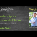 Webinar: Leadership for  exponential...