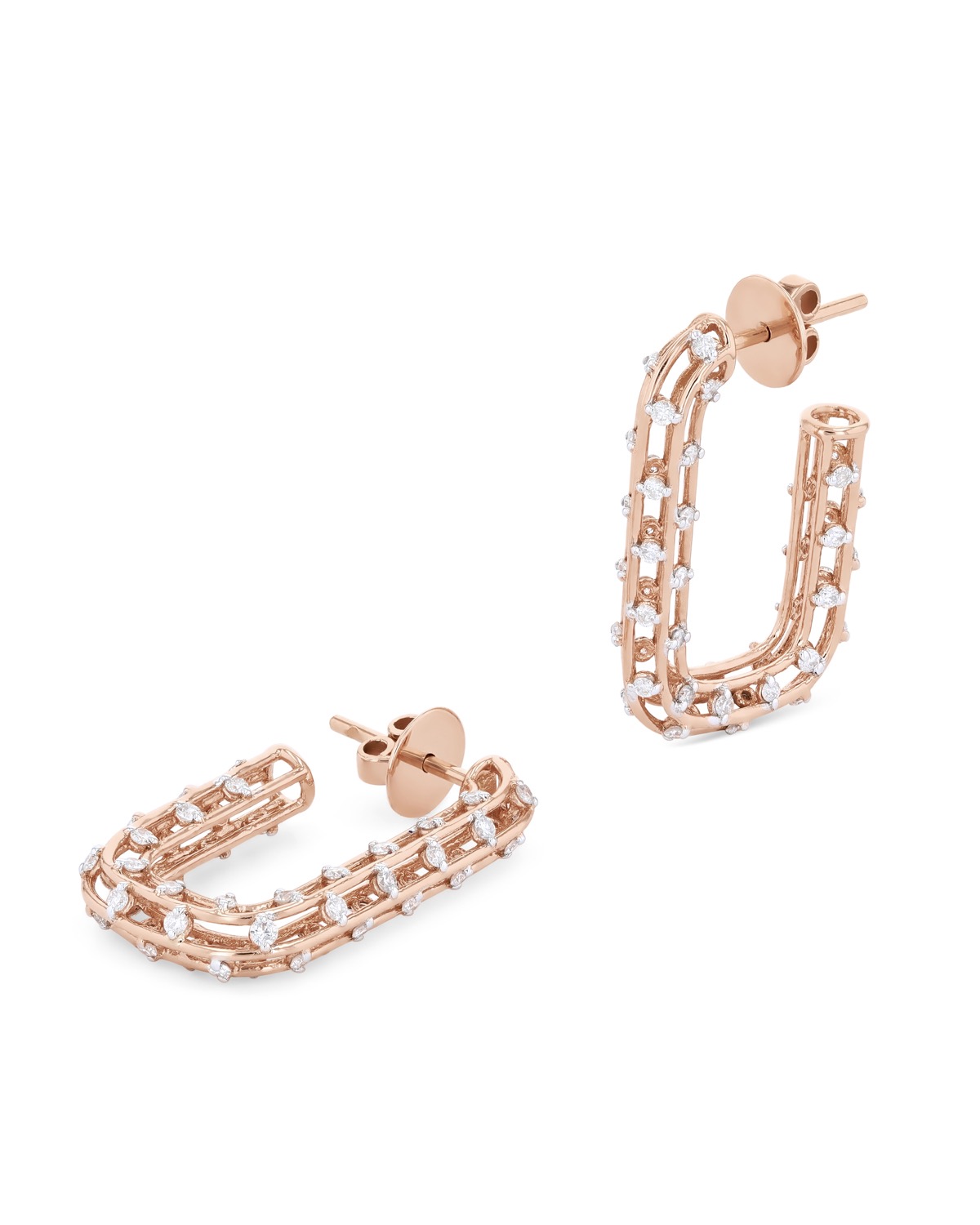 Chunky Rectangle Cage Earrings 247