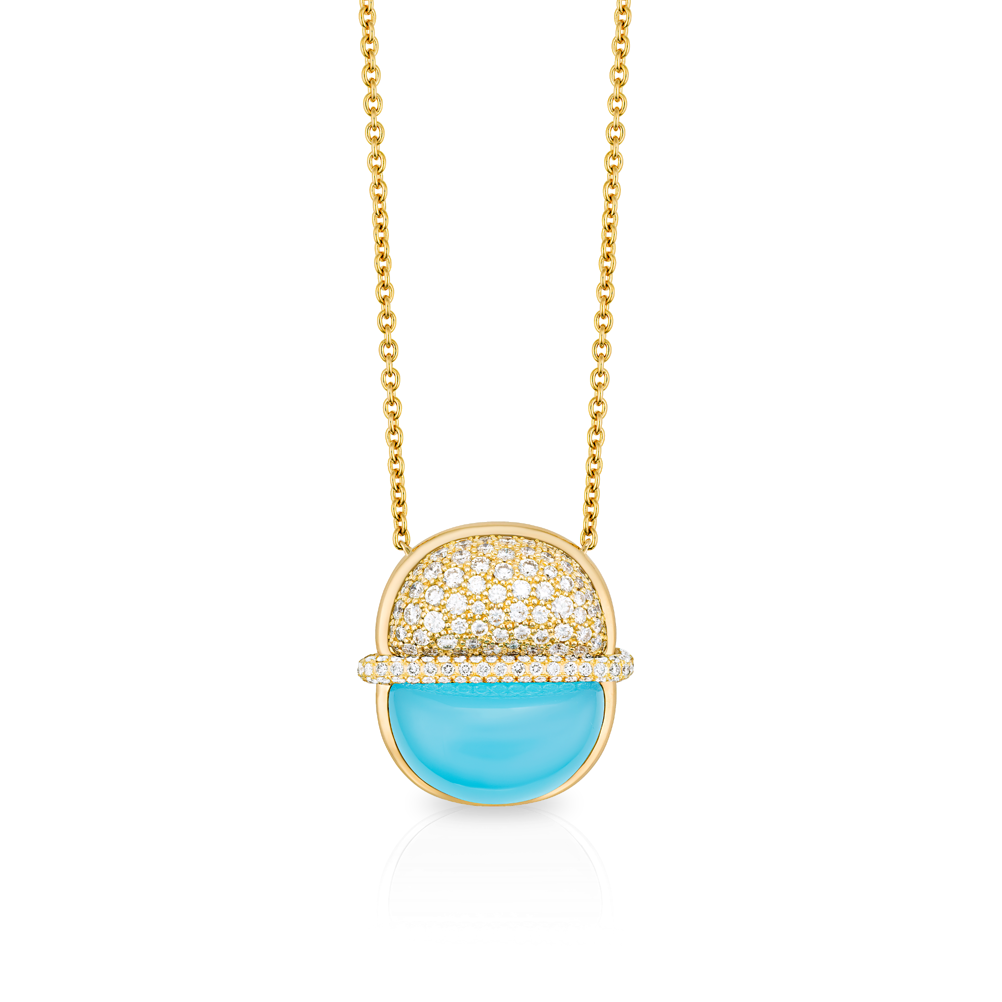 Amrita Necklace in Sea Blue Chalcedony 277