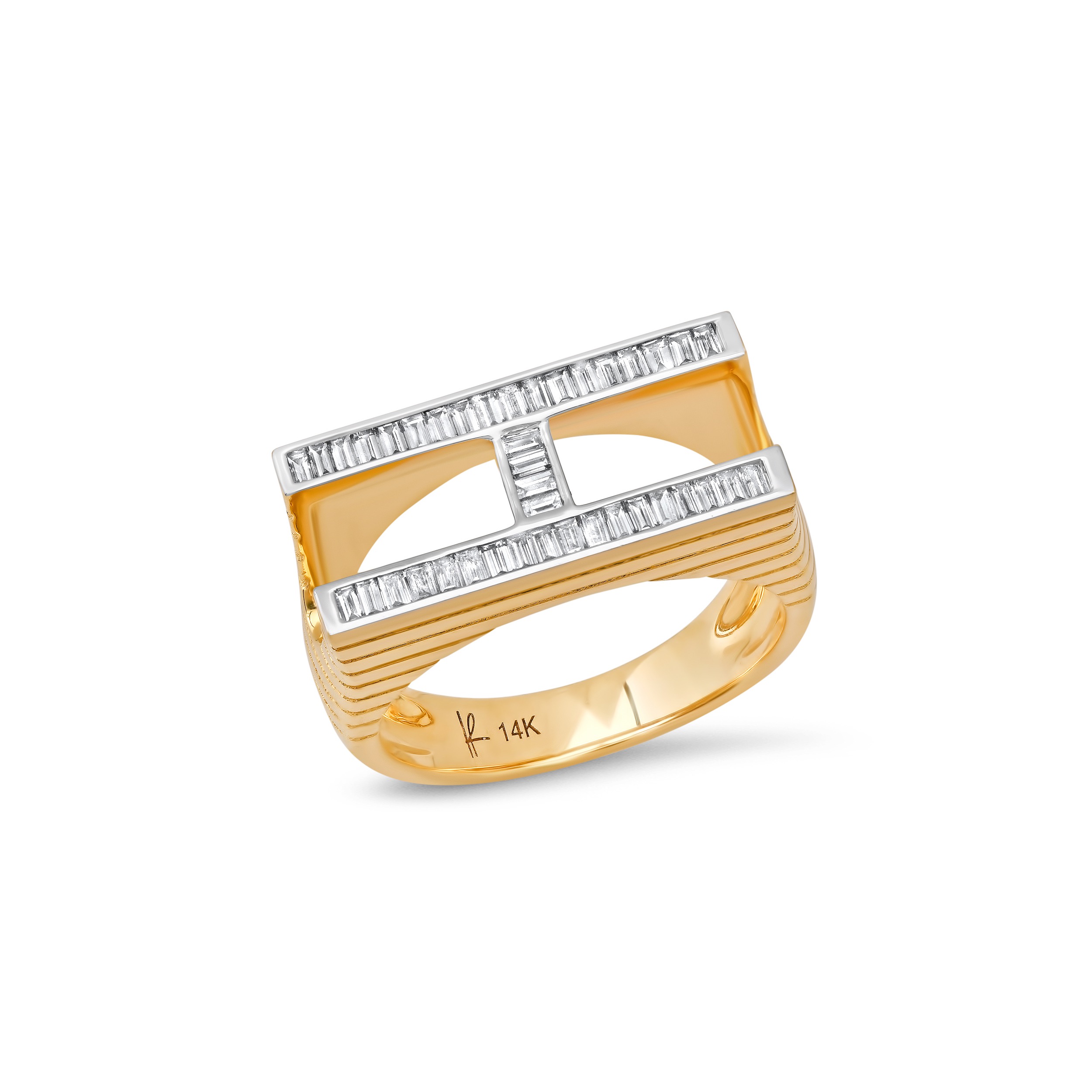 Grandsize Full Diamond Initial Ring 390