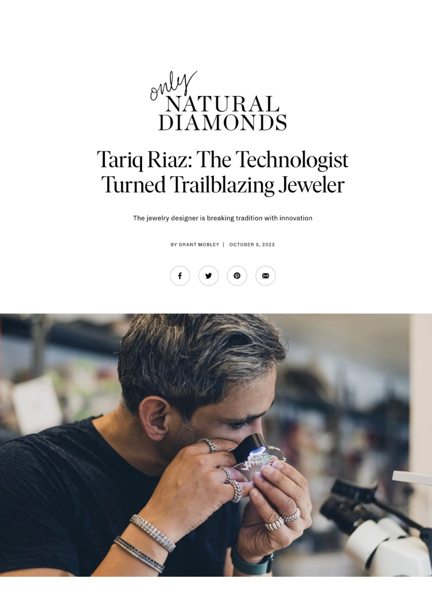 Tariq Riaz: The Technologist Turned Trailblazing Jeweler by Only Natural Diamonds 67