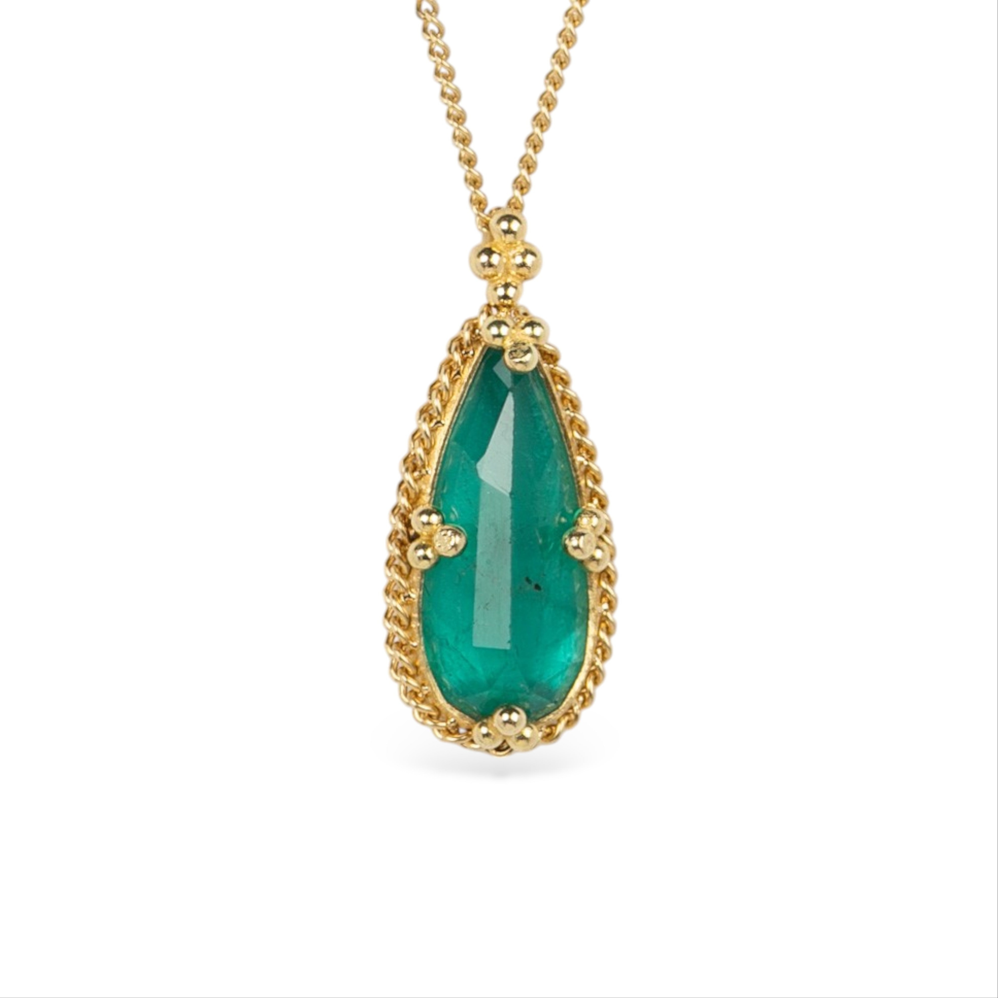 Emerald Teardrop Necklace 373