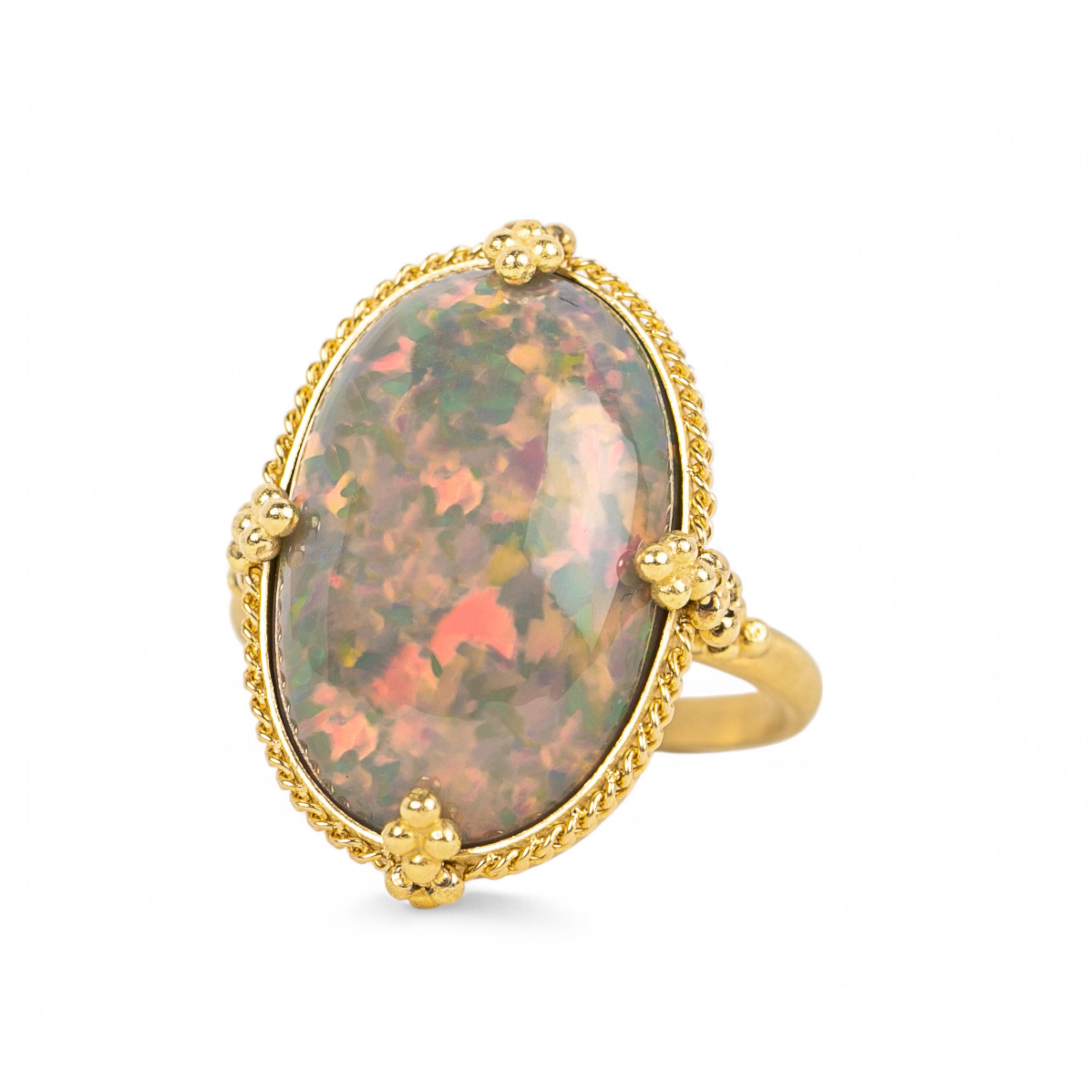 Celestial Fire Ethiopian Opal Ring 376