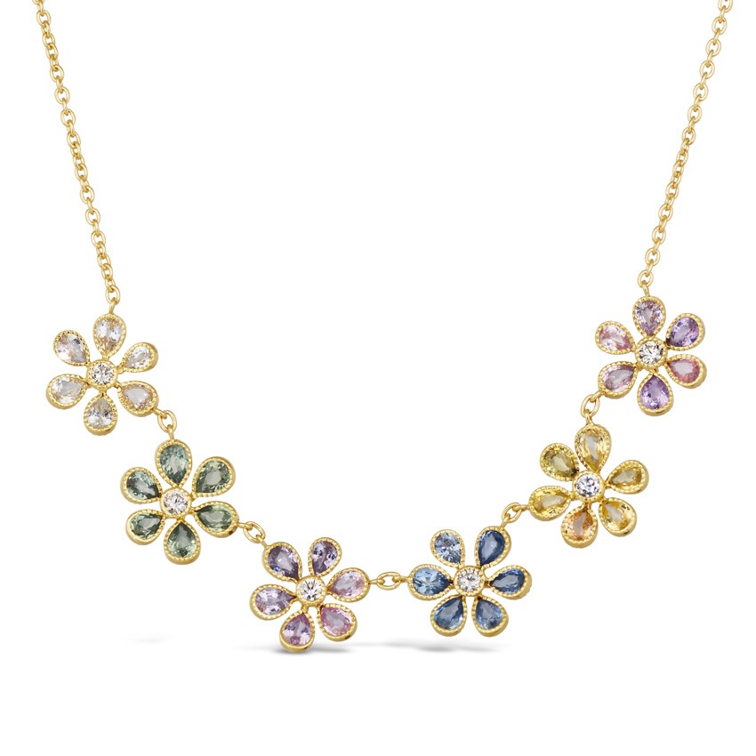 Fleurette Multi-color Flower Necklace 460