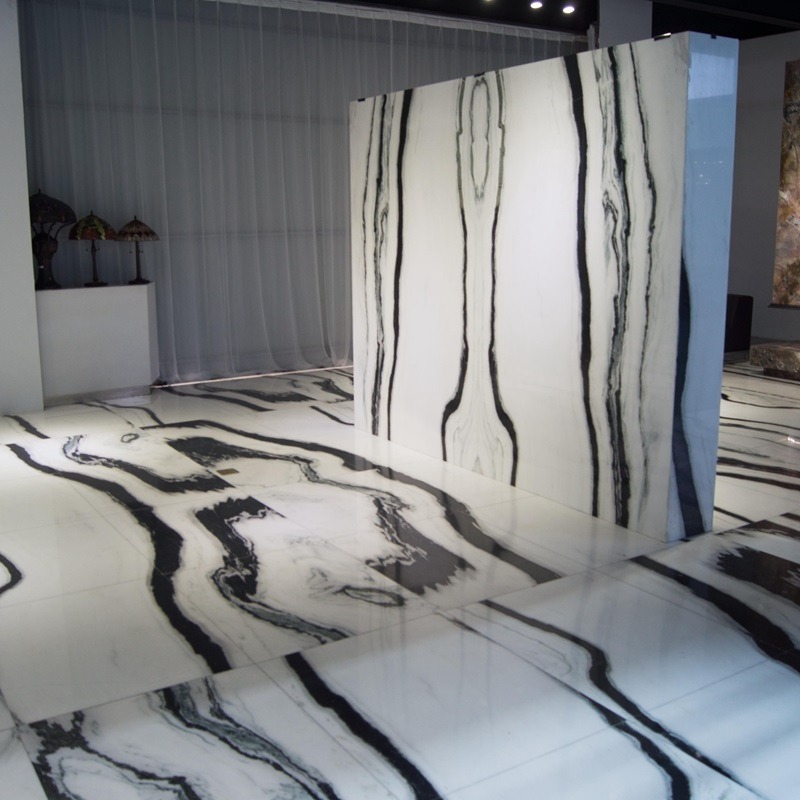 Panda White Marble Cut to Sizes Tiles 116