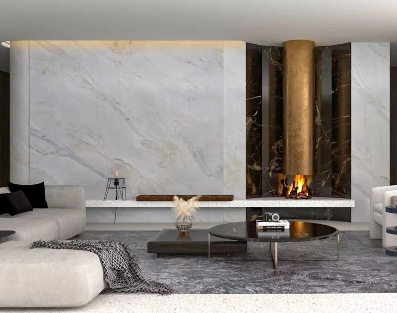 Galaxy white marble slabs for feature walls 122
