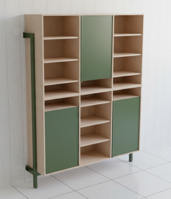 Multi functional modular wall-mounted storage tall cabinet 137