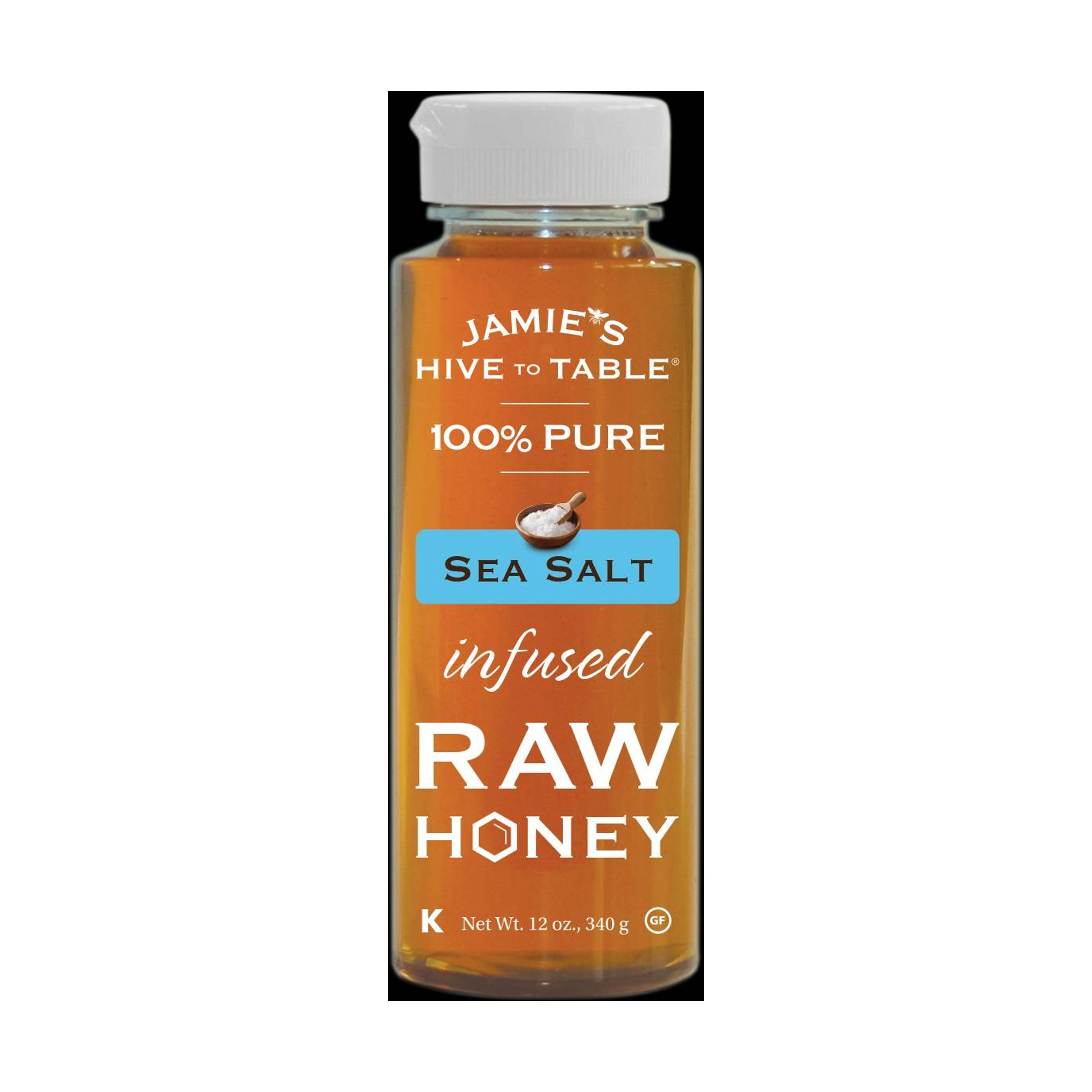 Jamie's Hive to Table Raw Infused Honey - Sea Salt 12oz 10128