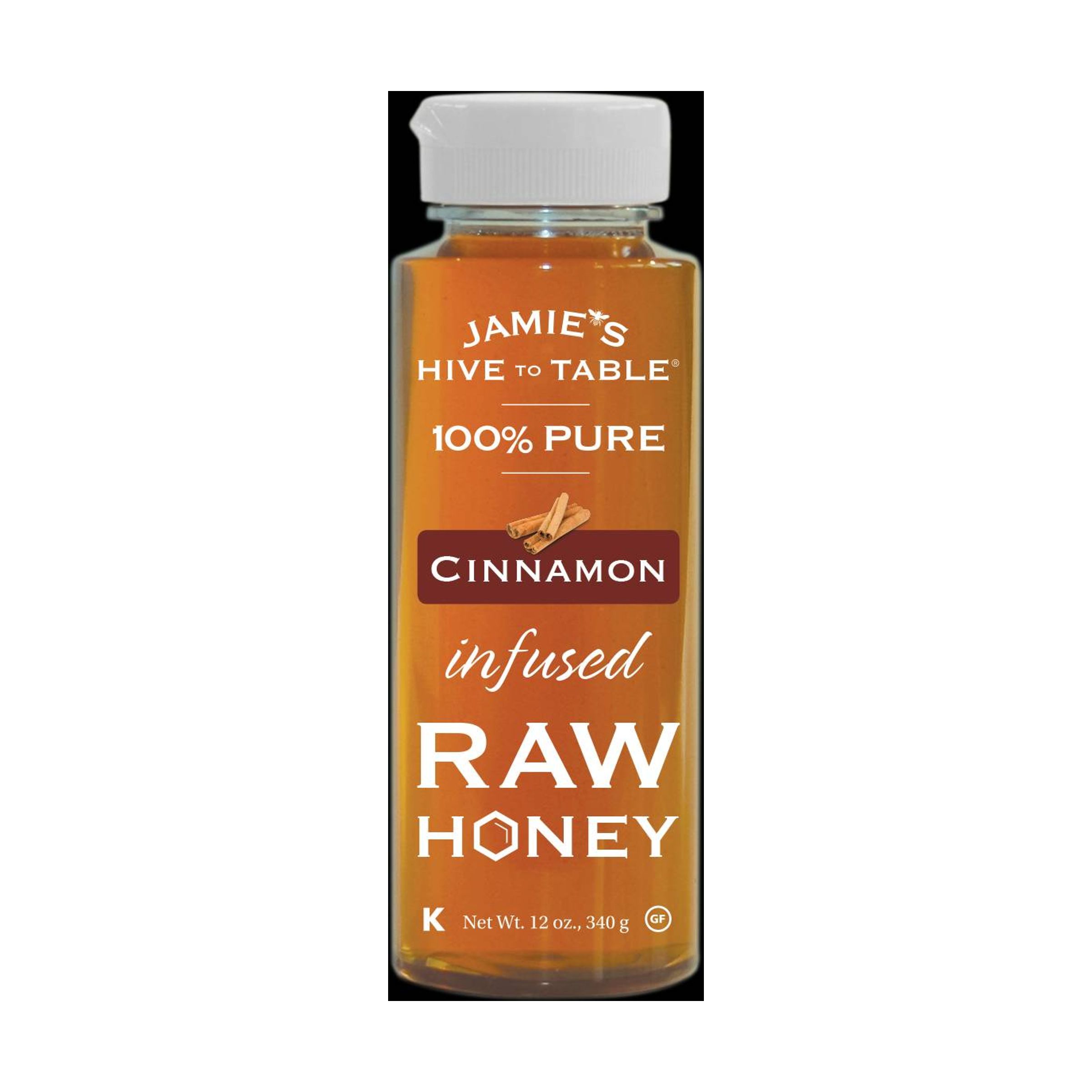 Jamie's Hive to Table Raw Infused Honey - Cinnamon 12oz 10195