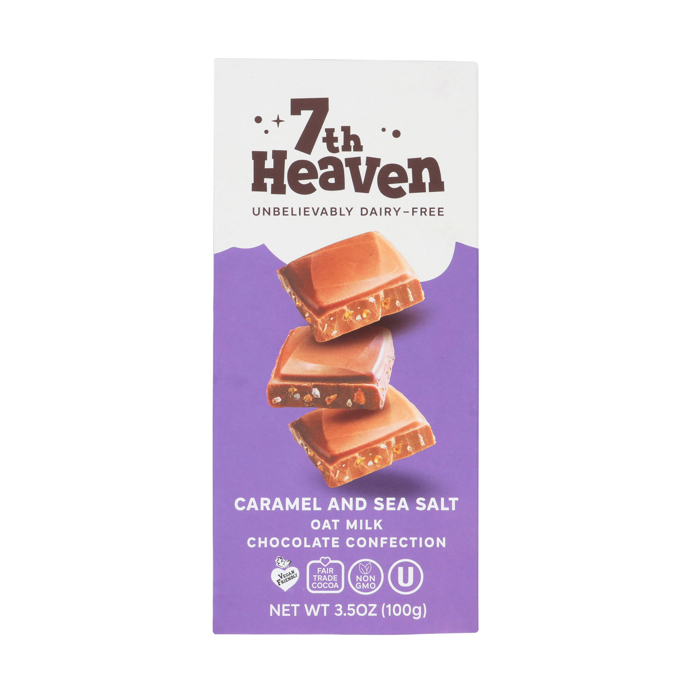 7th Heaven Caramel and Salt Chocolate Bar (3.5OZ) 10383