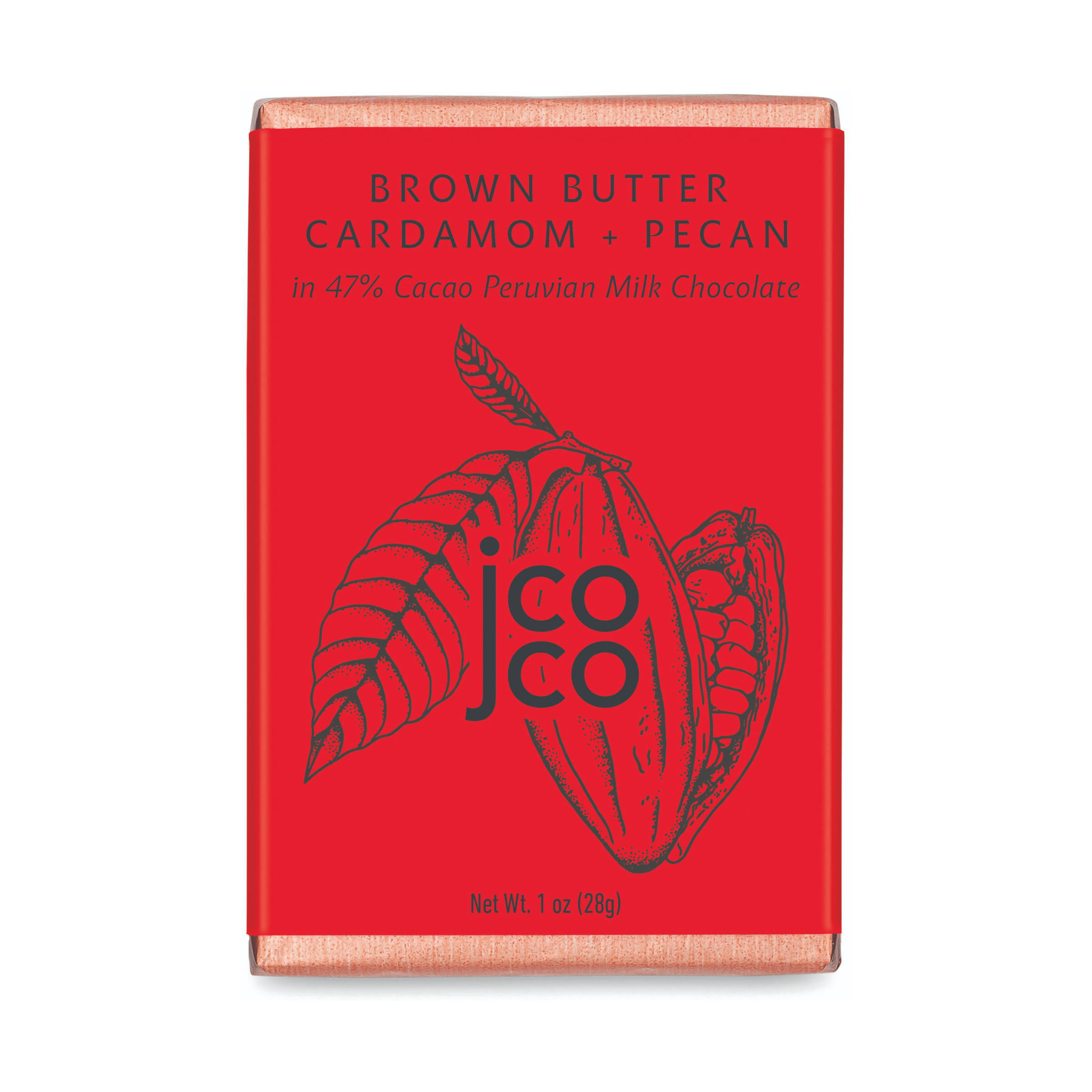 jcoco Brown Butter Cardamom Pecan - 1oz Bar 10539