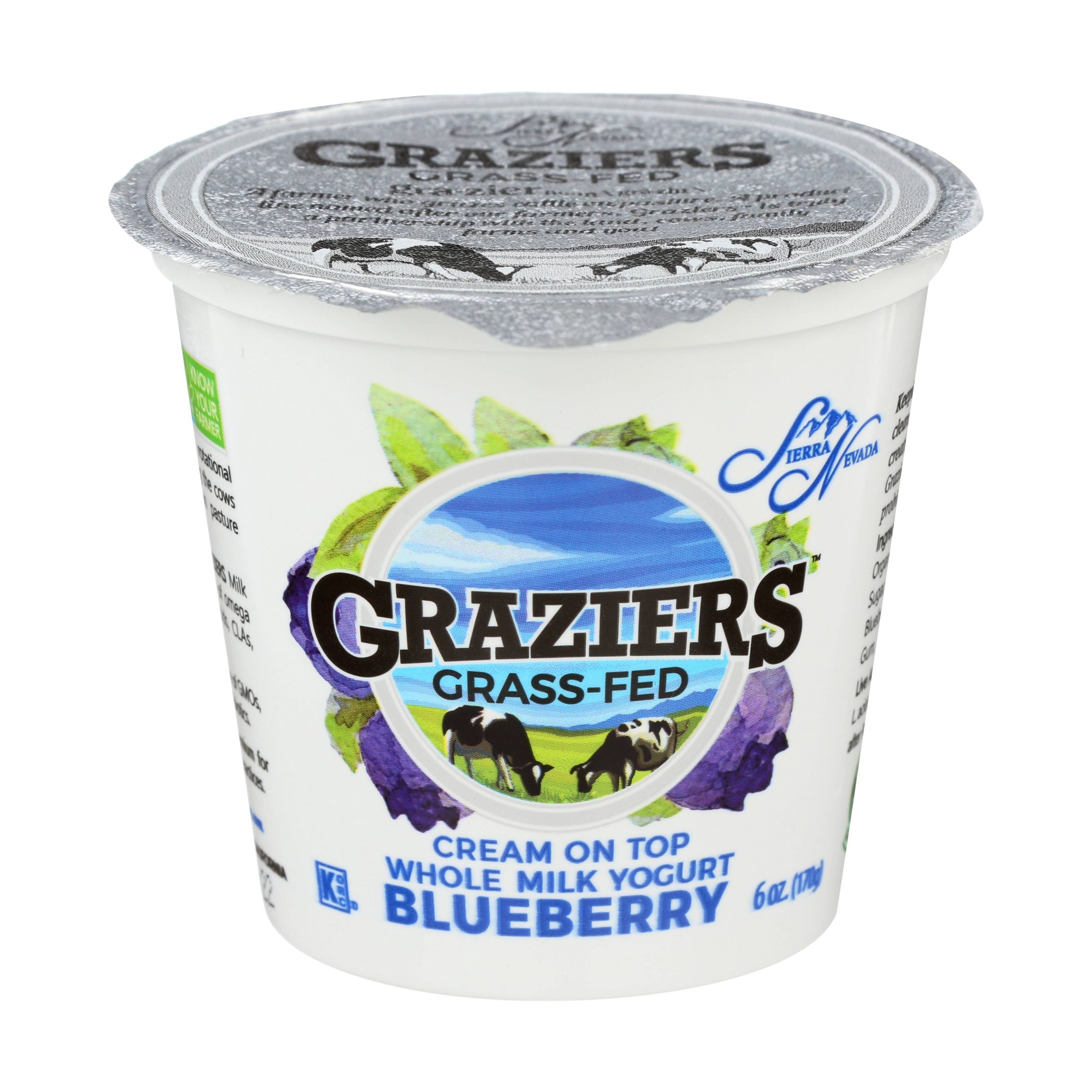 Graziers Cream on Top Whole Milk Blueberry Yogurt 10639