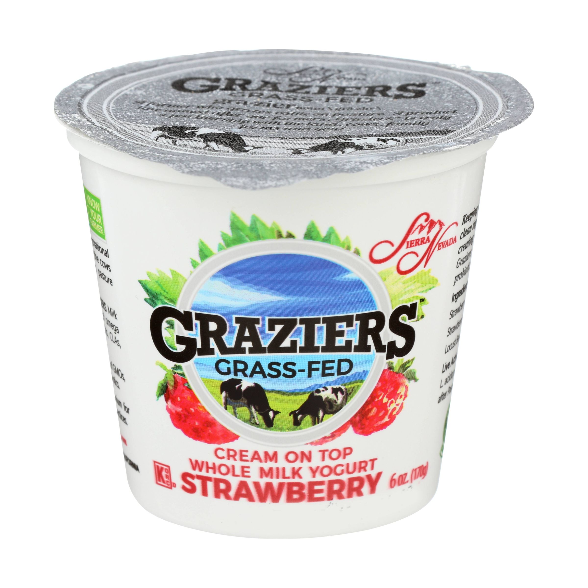 Graziers Cream on Top Whole Milk Strawberry Yogurt 10640