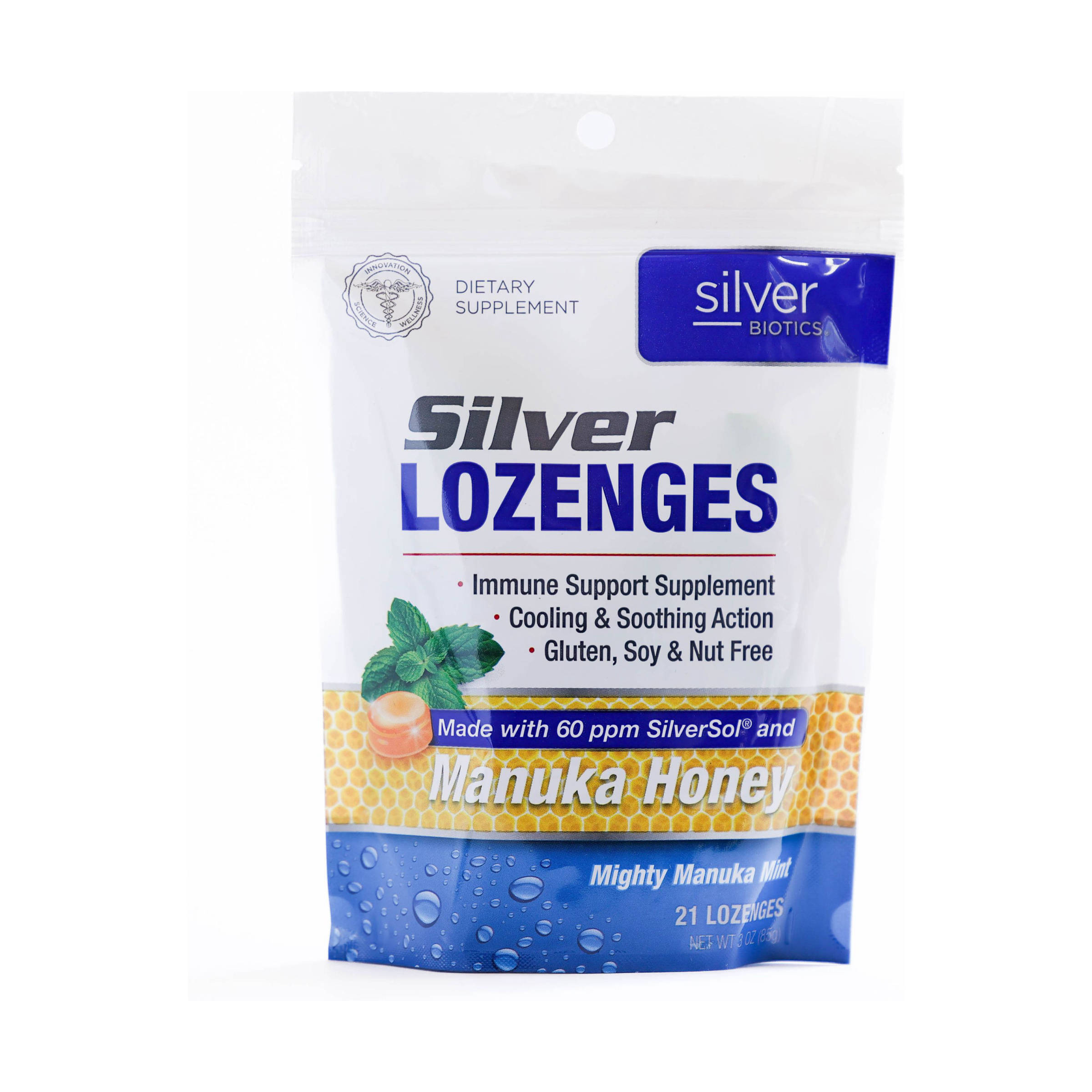 Silver Biotics Silver Lozenge with Manuka Honey (21 Ct) 10651