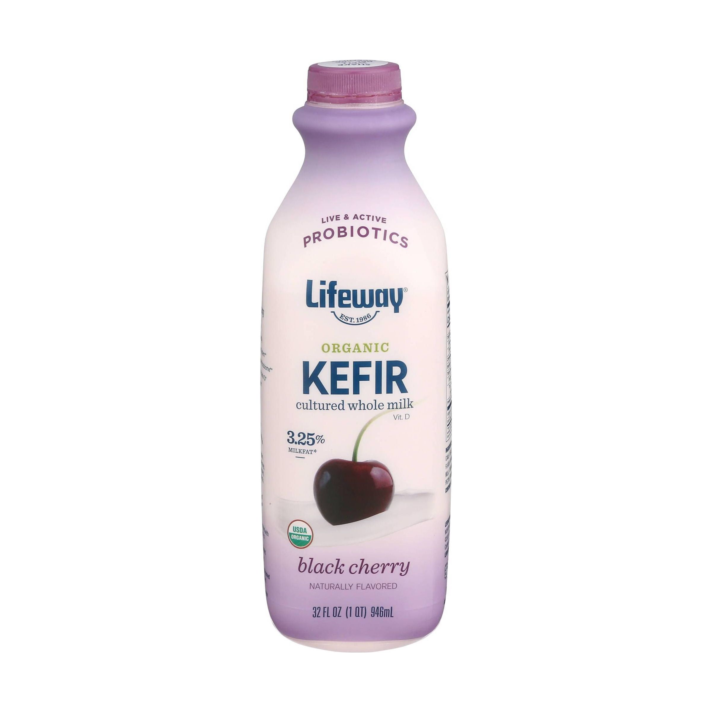 Lifeway Black Cherry Organic Whole Milk Kefir 4343