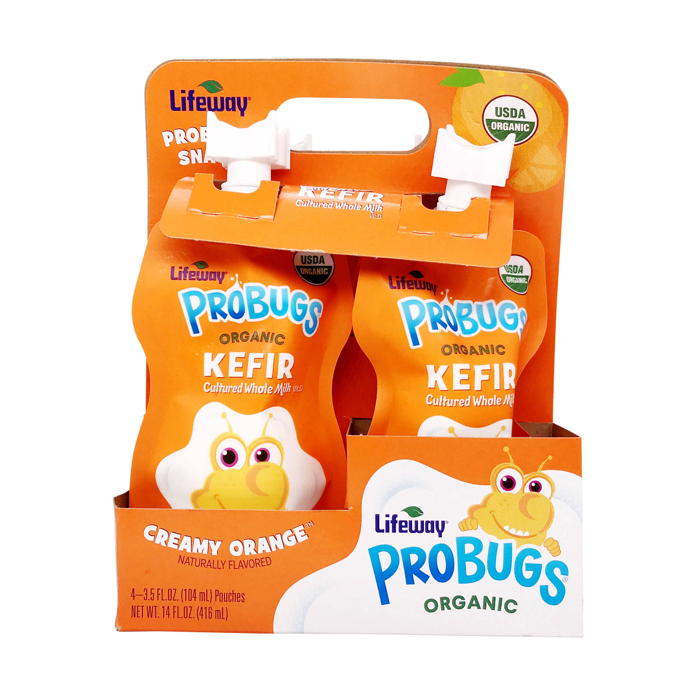 Organic Creamy Orange Probug Kefir 4pk 4345