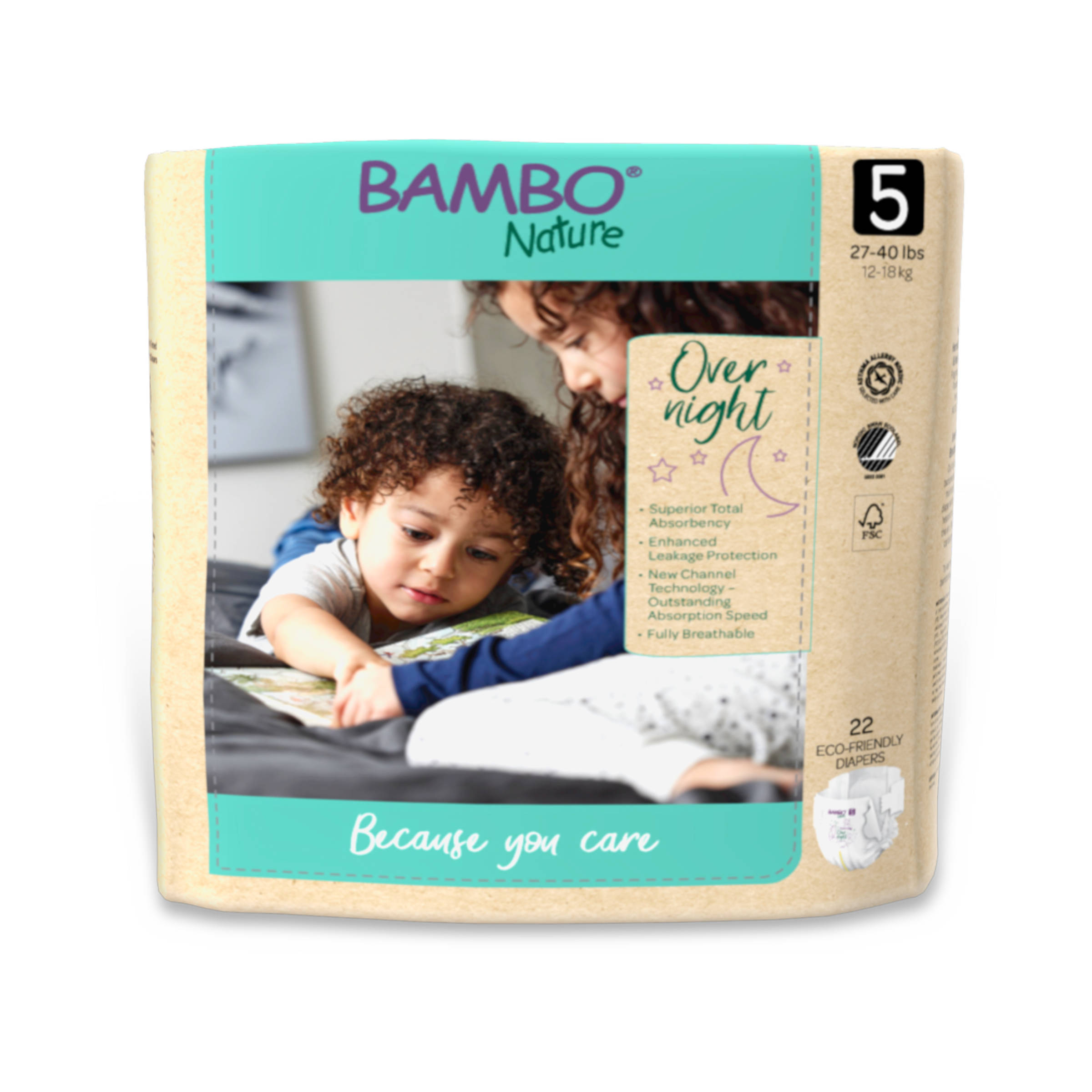 Bambo Nature Overnight Diapers Size 5 4823