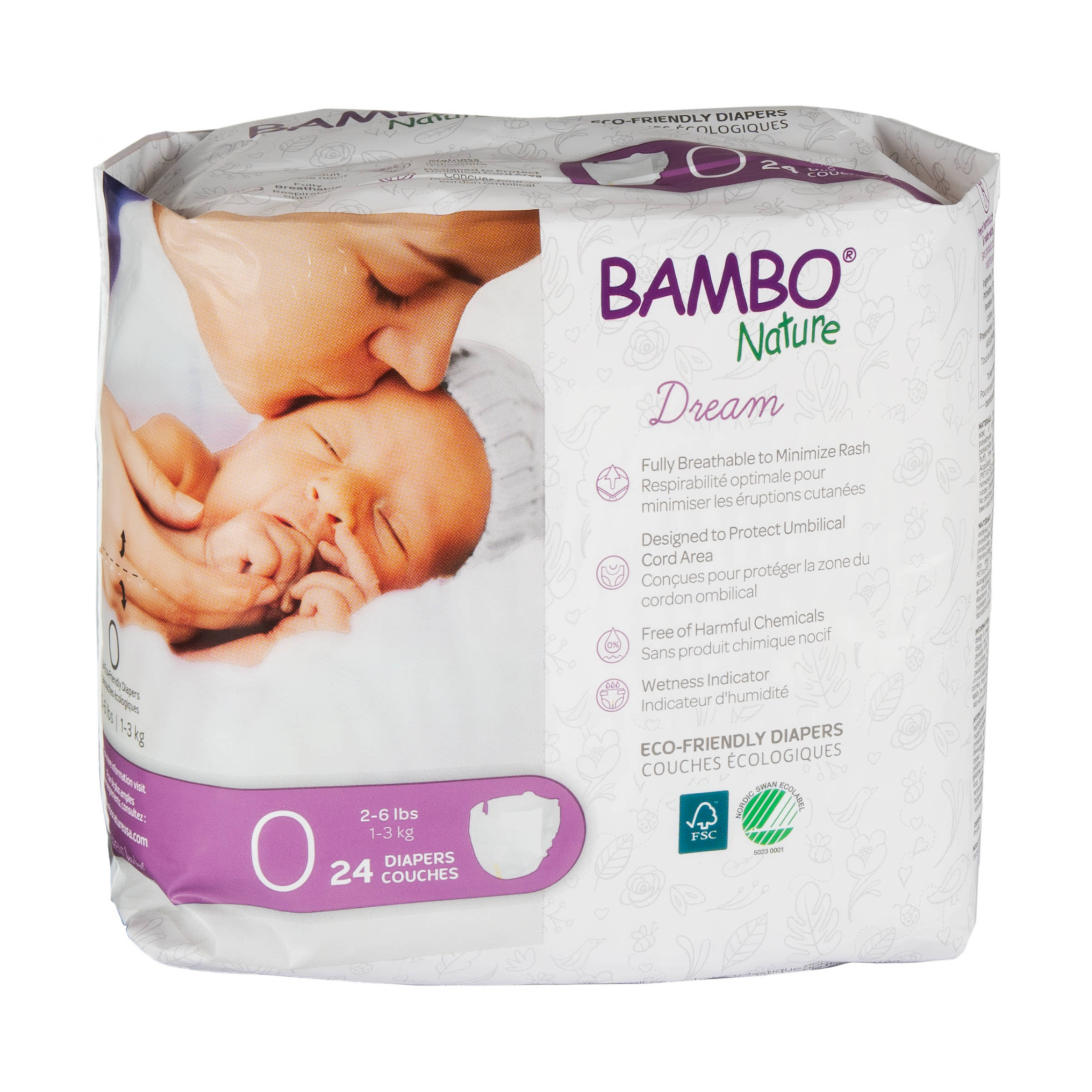 Bambo Nature Baby Diapers Size 0 4824