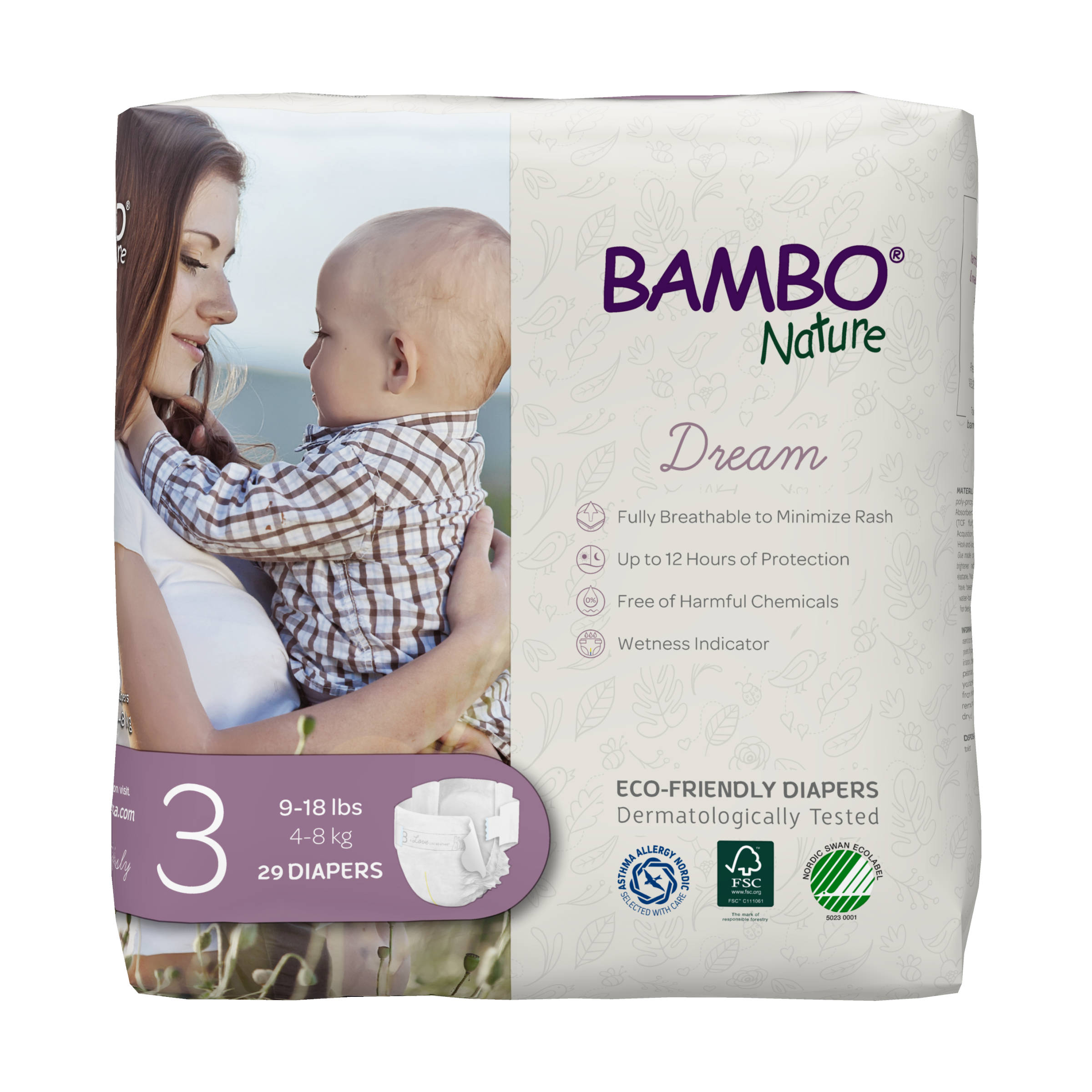 Bambo Nature Baby Diapers Size 3 4825