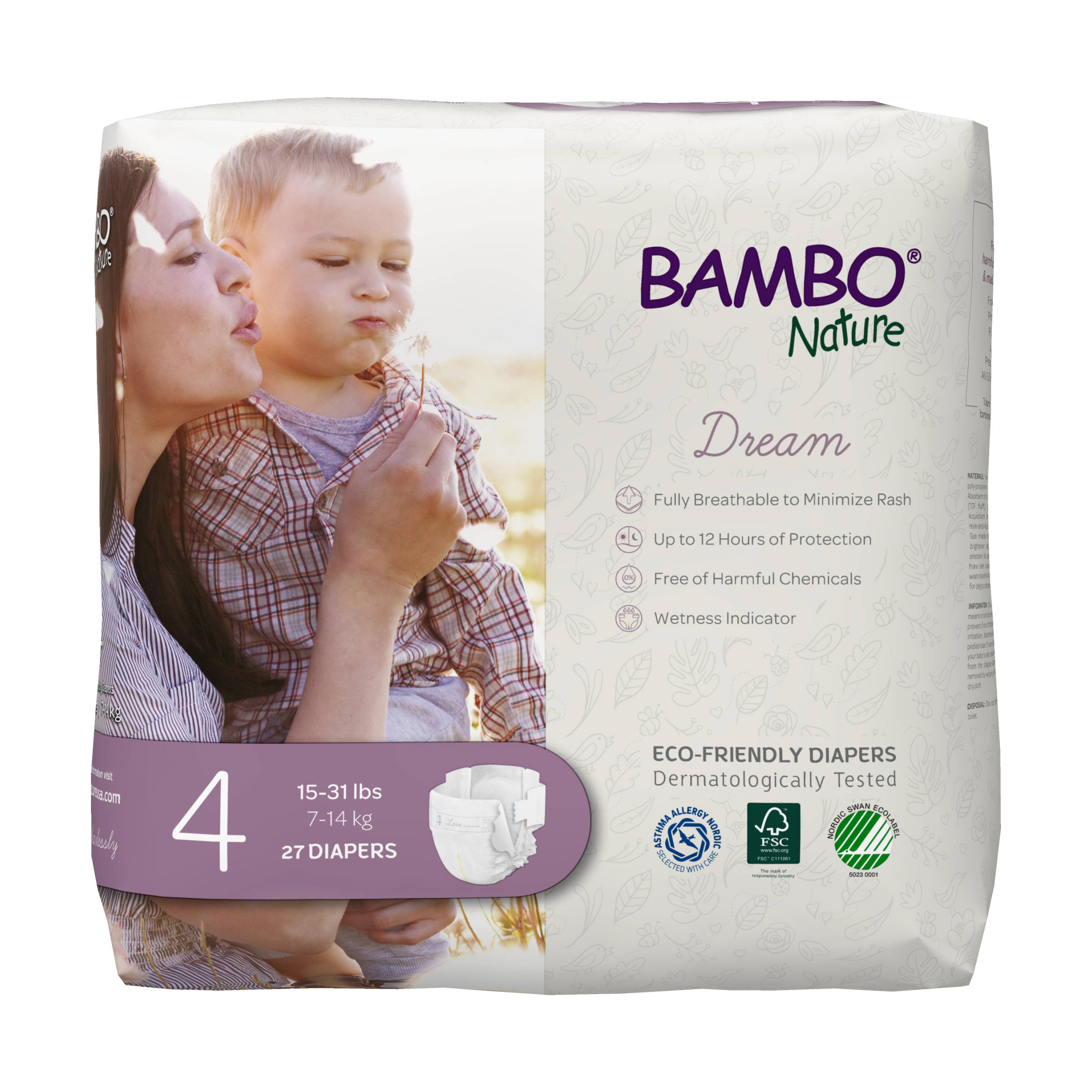 Bambo Nature Baby Diapers Size 4 4826