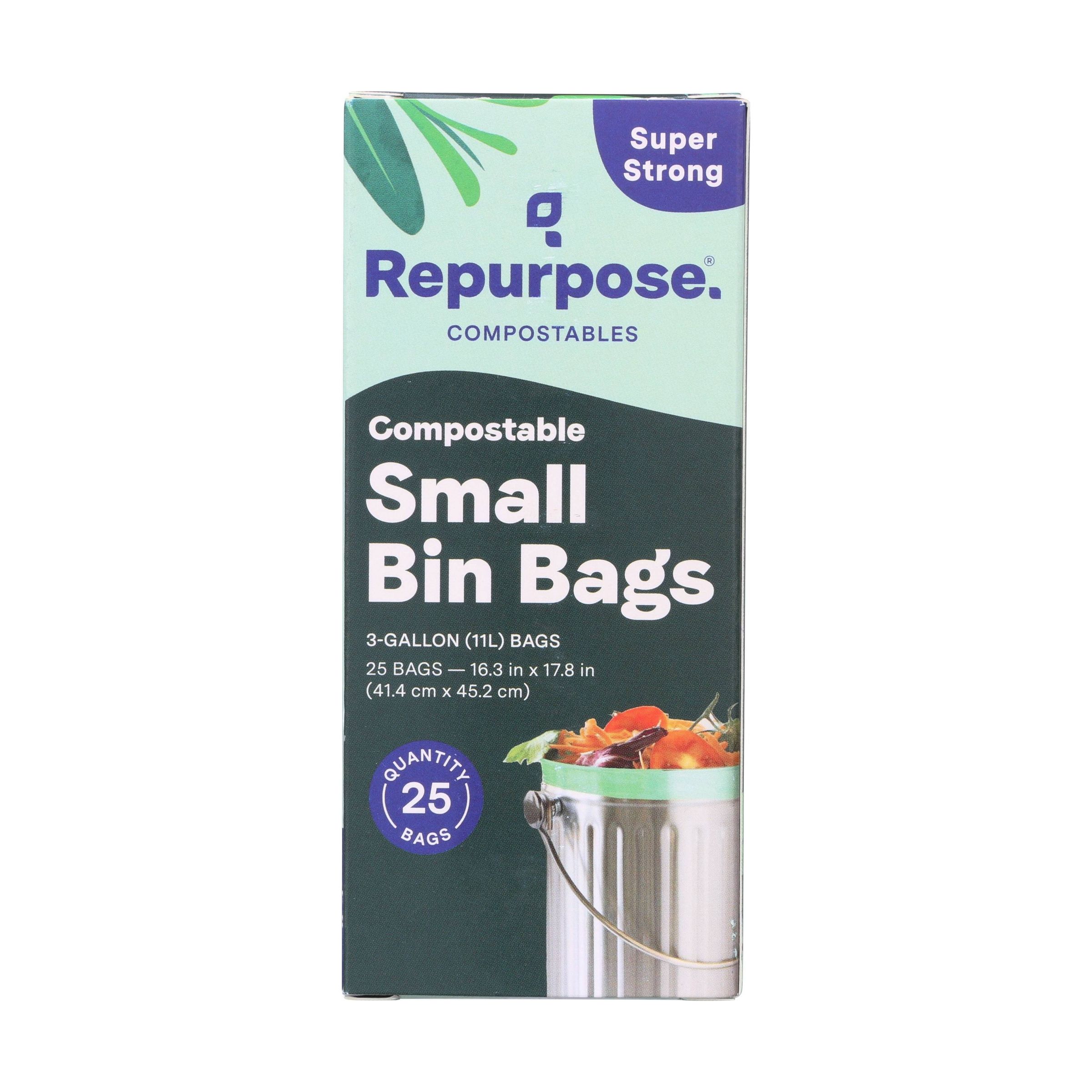 Repurpose Compostable Small Bin Bags 3 Gal, 25 CT 7449
