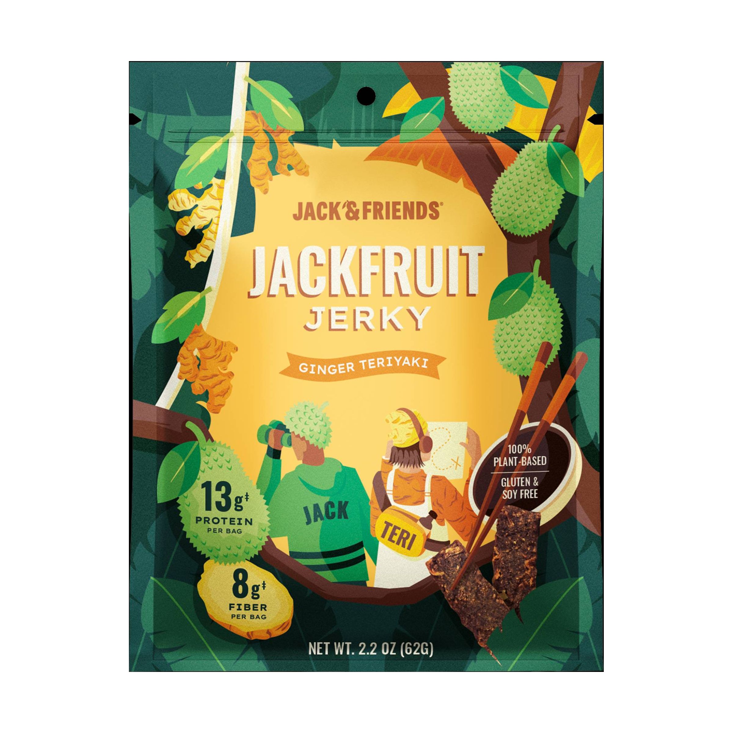 Jack & Teri (Ginger Teriyaki) Jackfruit Jerky 8554