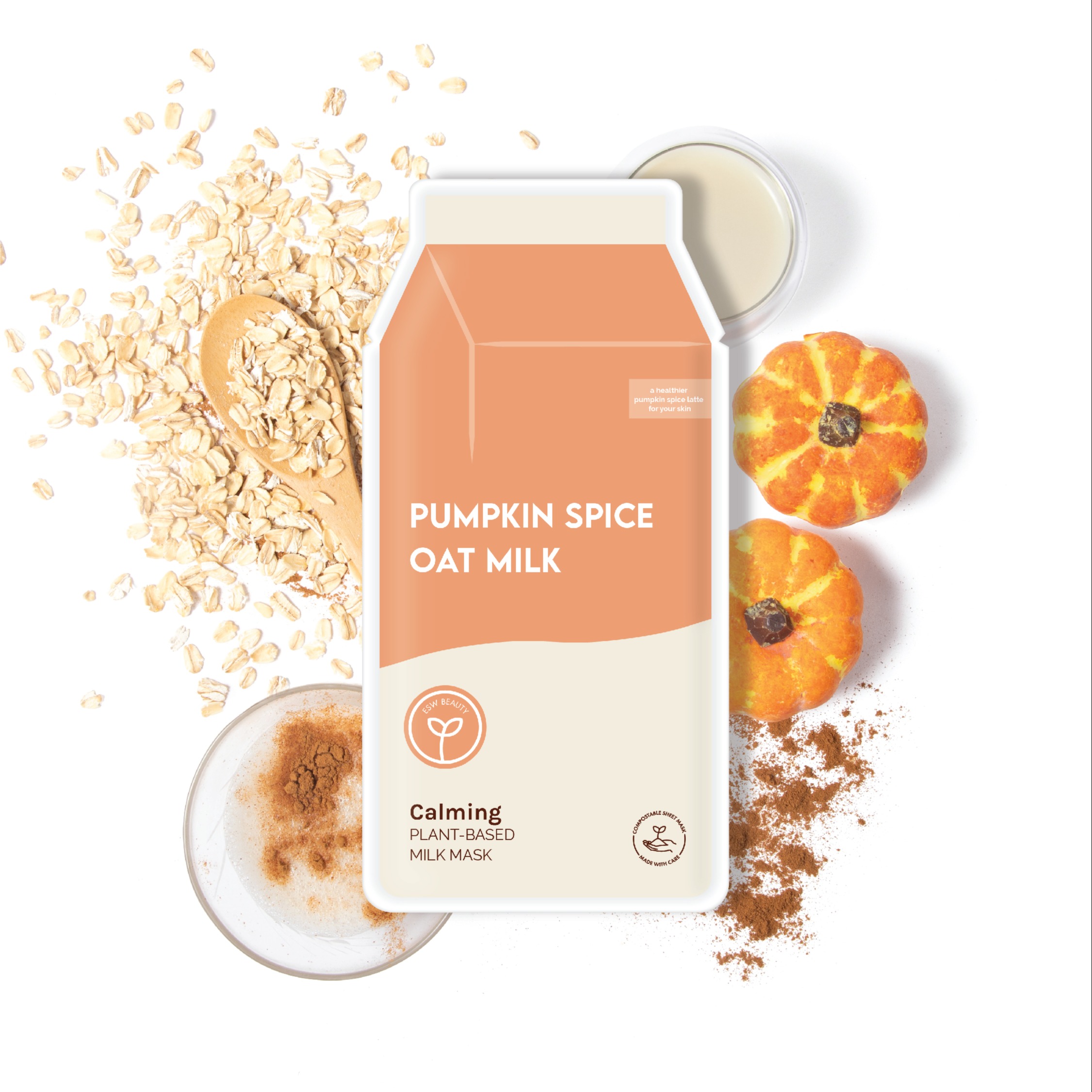 Pumpkin Spice Oat Milk Calming Plant-Based Milk Mask 6083