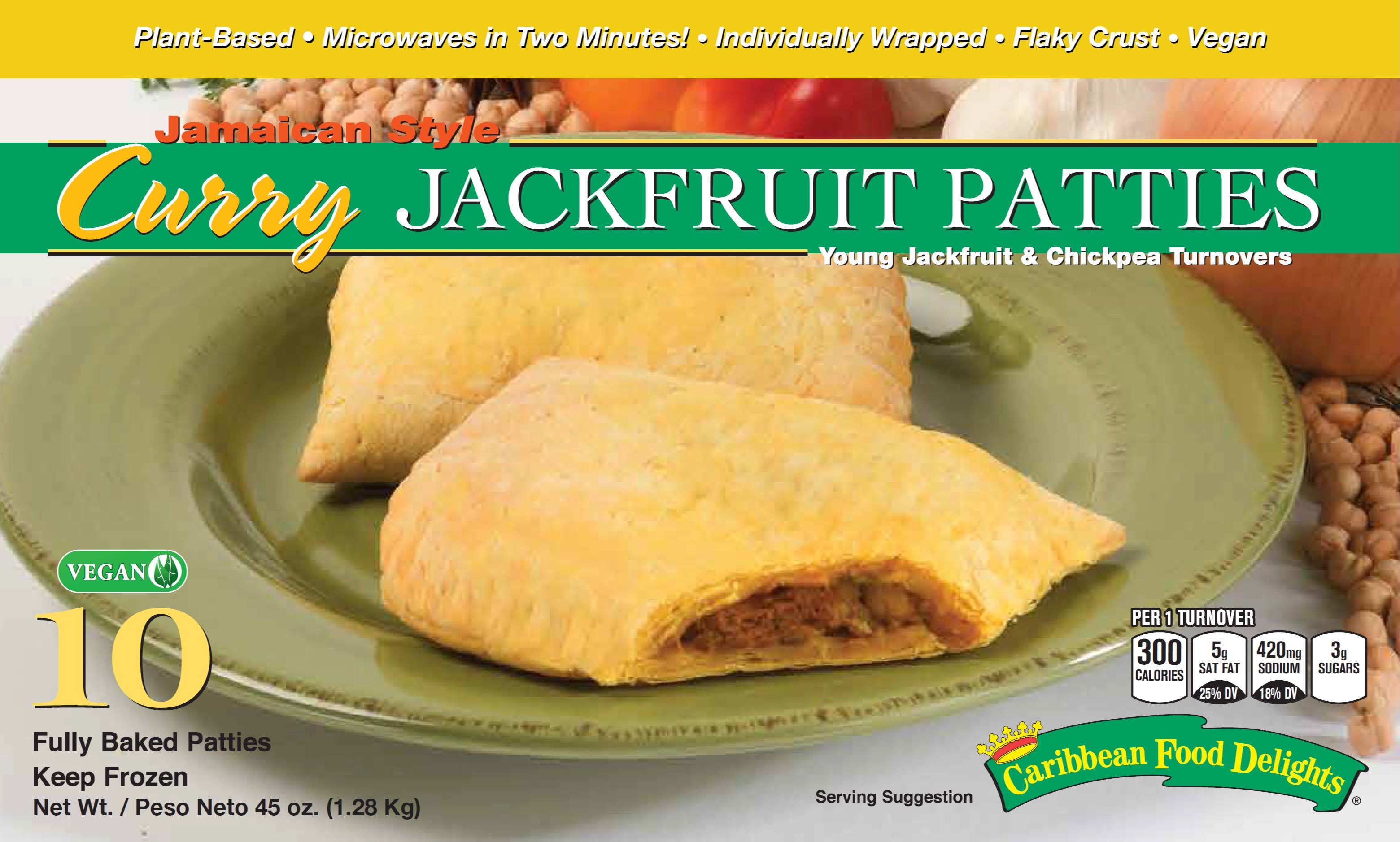 Jamaican Style Curry Jackfruit Patties 8852