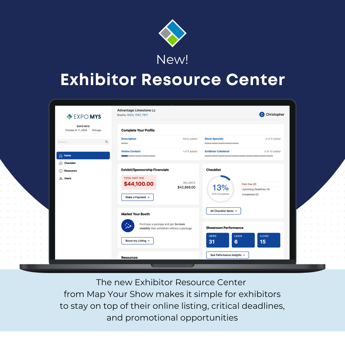 Exhibitor Resource Center Receives Upgrades to Organize and Communicate with Exhibitors and Sponsors 25