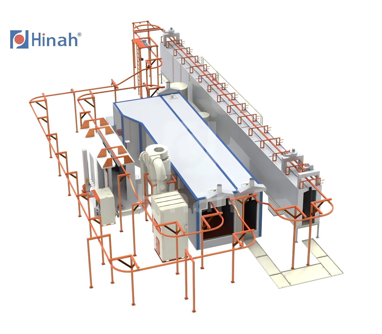 Automated powder coating line 457