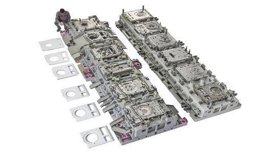6-station transfer die for washing machine front panel 686