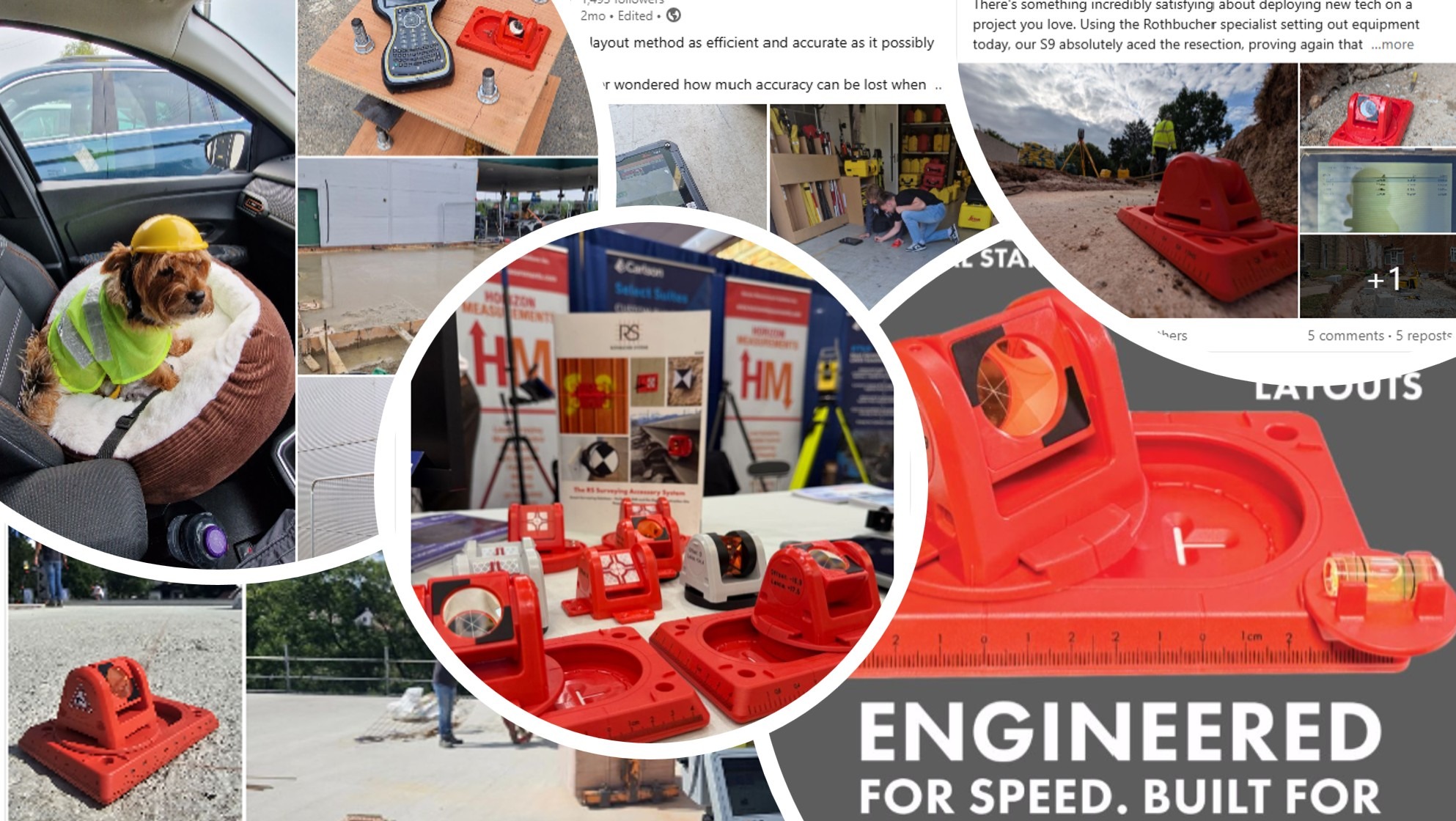 Stake Out Aid for Total Stations with Mini Prism 75