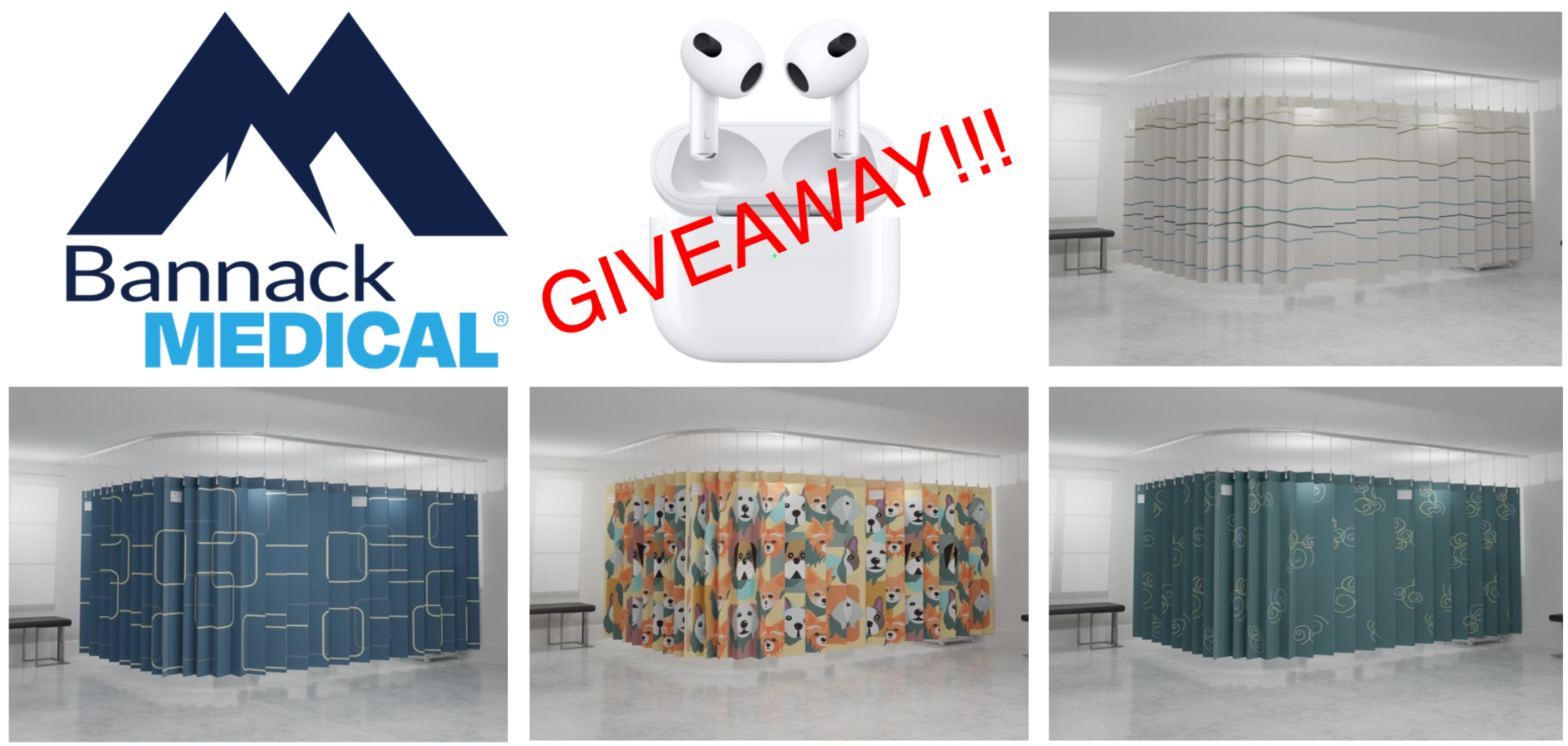 GIVEAWAY!!! - Apple AirPods - Bannack Medical's Change Me Curtain® 226