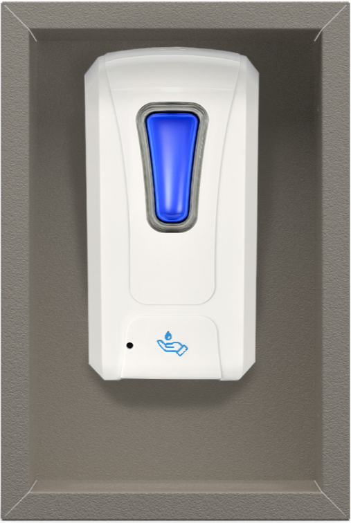 ORIGIN™ Semi-Recessed-Hand Sanitizer Dispenser Wall Well-Steel-Beige 49