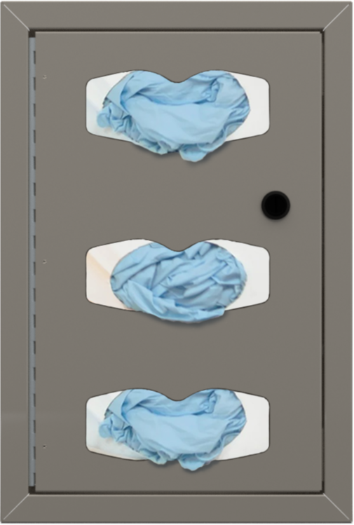 ORIGIN™ Semi-Recessed-Glove Dispenser-Triple -Steel-Beige 50